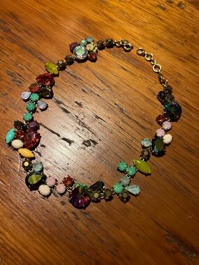 J. Crew Multicolor Crystal Garden Necklace - Gold-tone Accents